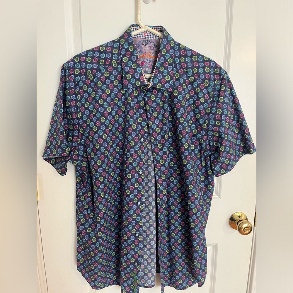 NEW Mens Robert Graham limited edition flower print Button Up Shirt Size 2XL